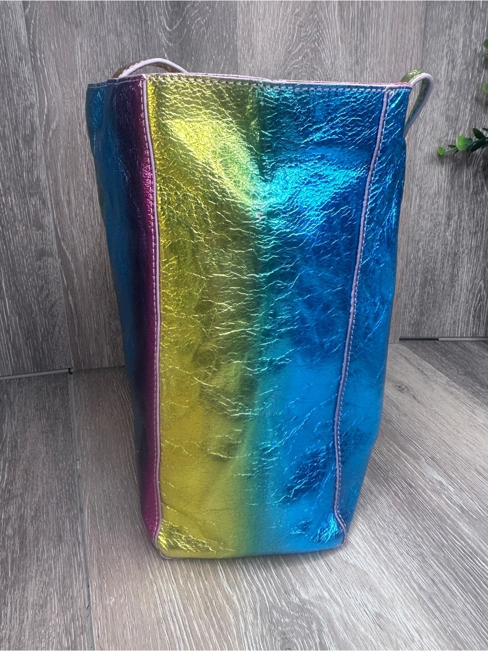 HOBO Metallic Rainbow Iridescent Tote Bag Pride Edition – Reflective Bag -Rare! - Picture 6 of 12